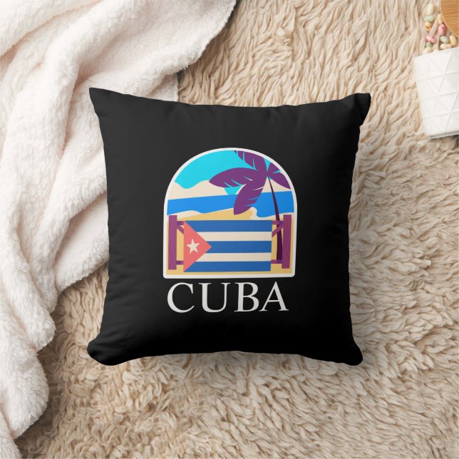 Almofada Cuba Viagens vintage Beach (Cobertor)