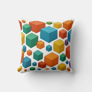 Almofada Cubes galore on white Throw Cushion