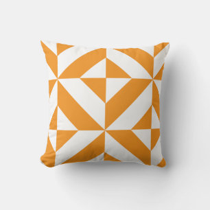 Almofada Cubo Geométrico Deco Laranja Queimado