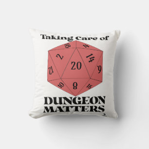 Almofada Cuidando Do Slogan De Jogo Dungeon Importas