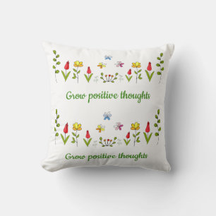 Almofada Cultivar flores de pensamentos positivos