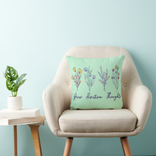 Almofada Cultivar Pensamentos Positivos Plantas Florais De