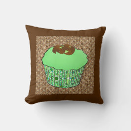 Almofada Cupcake de Chocolate com Creme de Hortelã, Fundo F
