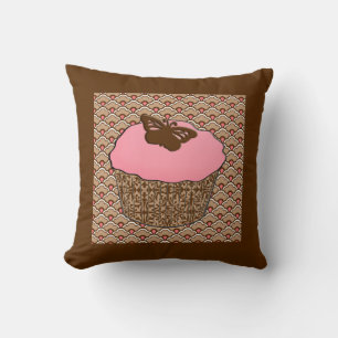 Almofada Cupcake de Fosco Rosa de Morango
