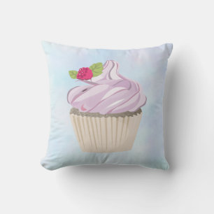 Almofada Cupcake rosa delicioso Berry no topo