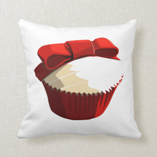 Almofada Cupcake vermelho de veludo