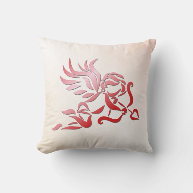 Almofada Cupido vermelho com Arco e seta (Frente)