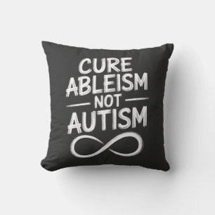 Almofada Cure Ableism Not Autism Calkboard Style Cotação