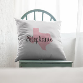 Almofada Curly Script Name Pink Texas