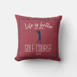 Almofada Cursa de Golfe para Dama Citação Curso de Golfe Mo