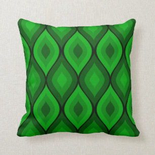 Almofada Curva Geométrica Oval Verde