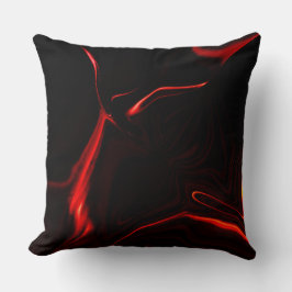 Almofada Curvas vermelhas ou ondulações no fundo vermelho m