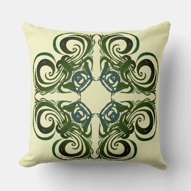 Almofada Curvy Green Retro (Frente)