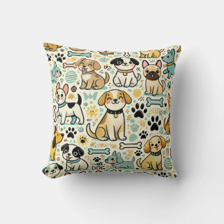 Almofada Cushion Adorable Dog Patteron