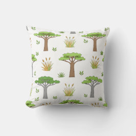 Almofada Cushion Africano Savanna Trees and Grasslands