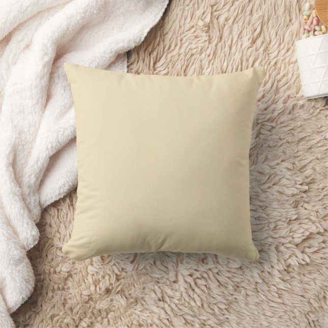 Almofada Cushion Amarelo Neutro Pálido Sólido/ (Cobertor)