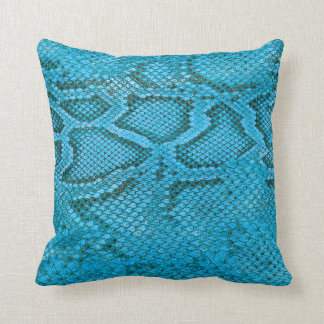 Almofada Cushion com padrão de snakeskin azul
