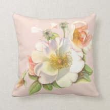 Cushion - Creme Floral Rosa Design