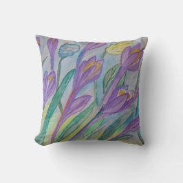 Almofada Cushion Crocus abstrato Primavera