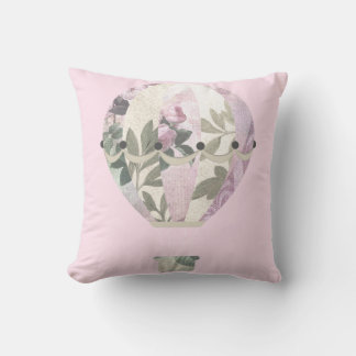 ALMOFADA CUSHION DE BALÃO DE AR QUENTE DE TINTA DE ROSA ELE