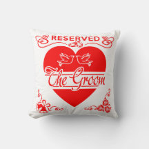 Cushion de Casamento do Groom. Reservado para o Gr