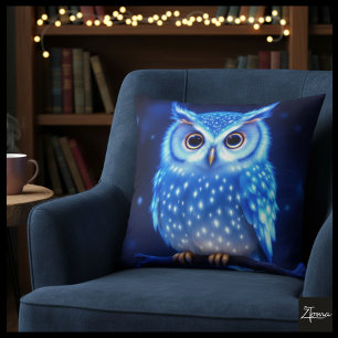 Almofada Cushion de conforto da Coruja Azure