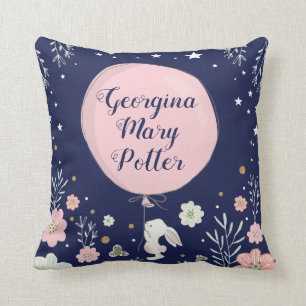 Almofada Cushion de Enfermeiro de Coelho Floral Rosa