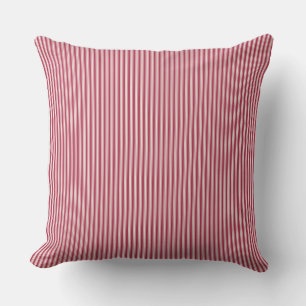 Almofada Cushion de estiques vermelhos e brancos
