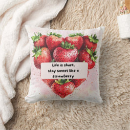 Almofada Cushion de Impressão de morango divertida e motiva