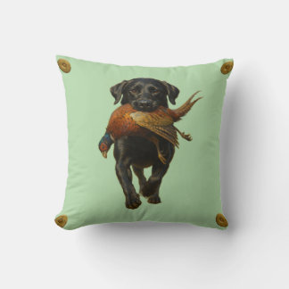 Almofada Cushion de lançamento com Labrador Retriever preto