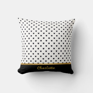 ALMOFADA CUSHION DE PADRÃO DOURADO PRETO BRANCO