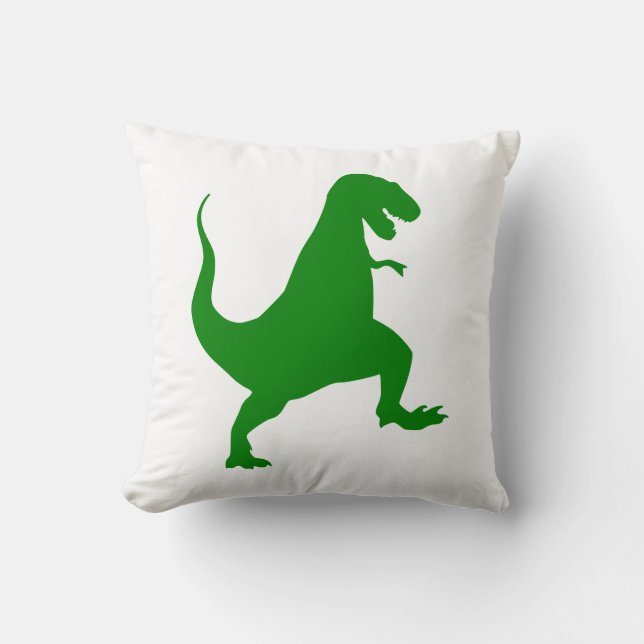 Almofada Cushion Dinossauro Verde e Branco (Frente)