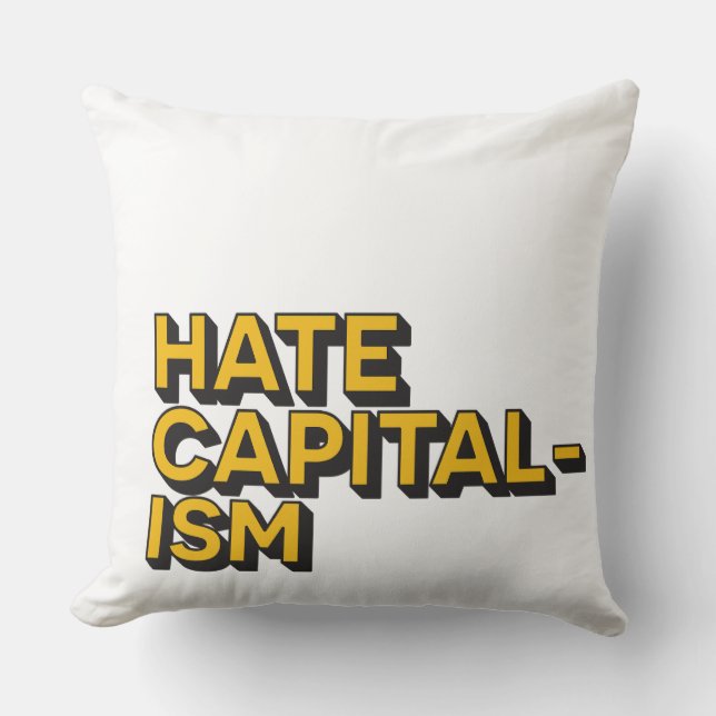 Almofada Cushion do Capitalismo de Ódio (Frente)