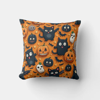 Almofada Cushion do Dia das Bruxas e da Abóbora de Gato