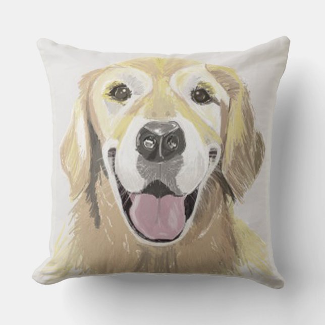 Almofada Cushion do ouro Retriever (Frente)