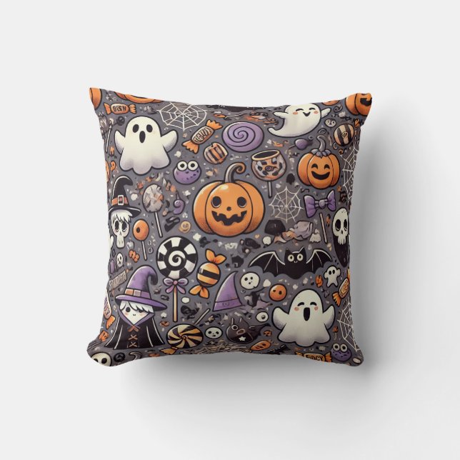 Almofada Cushion do Padrão de Halloween (Frente)