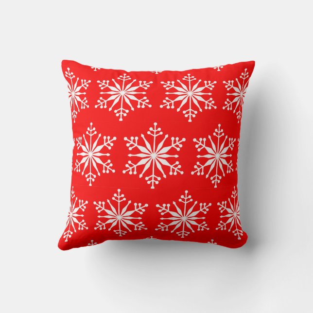 Almofada Cushion floco de neve de inverno para a Casa Festi (Verso)