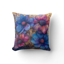 Cushion Floral de Cores Vibrantes