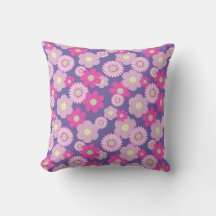 Cushion Floral Pequeno, Rosa e Púrpura,