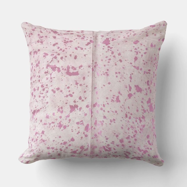 Almofada Cushion Impressão de cochicho rosa e prata (Frente)