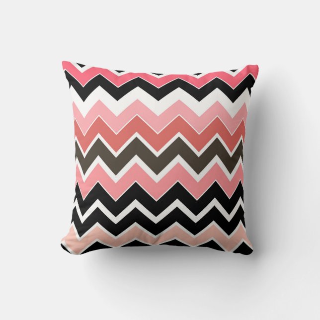 Almofada Cushion padrão ZigZag cor-de-rosa 2in1 (Frente)