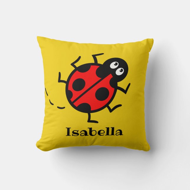 Almofada Cushion Personalizado de Padrão de Ladybird (Frente)