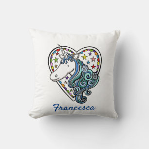 Almofada Cushion Personalizado do Coração do Unicorn