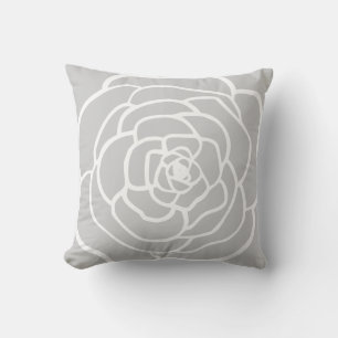 Almofada CUSHION, simples rosa, cinza-silhueta branca