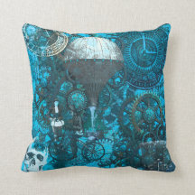 Cushion Travesseiro Steampunk Azul