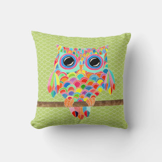 Almofada Cushion Único Funky Modern de Aranha Verde limão