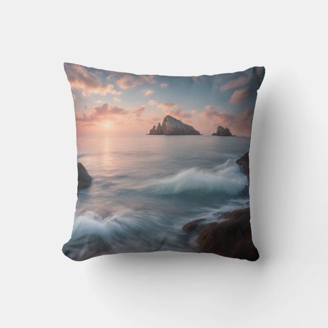 Almofada Cushions sobre um magnífico fundo marinho (Frente)