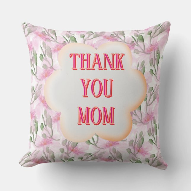 Almofada Custom and Personalized watercolor floral pattern  (Frente)