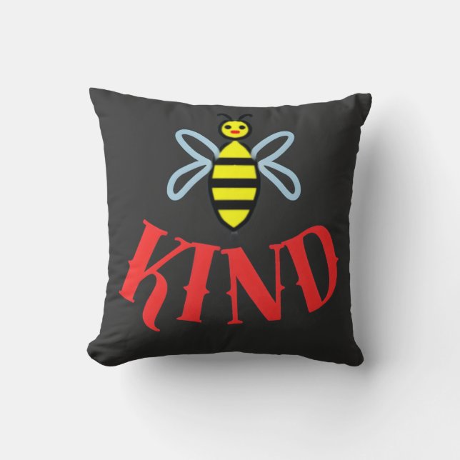 Almofada Custom Bee Kind Personalized Gift T-Shirt (Frente)