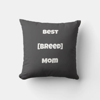 Almofada Custom [Breed] Mom Personalised Pillow - Dark Grey